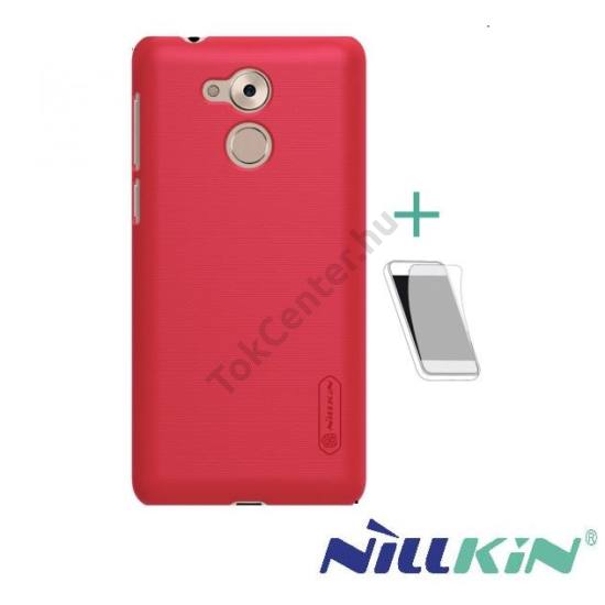 NOKIA 3 NILLKIN SUPER FROSTED műanyag telefonvédő (gumírozott, érdes felület, képernyővédő fólia, tisztítókendő) PIROS	