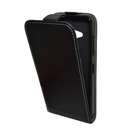 Microsoft Lumia 550 Tok álló, bőr (FLIP, mágneses) FEKETE