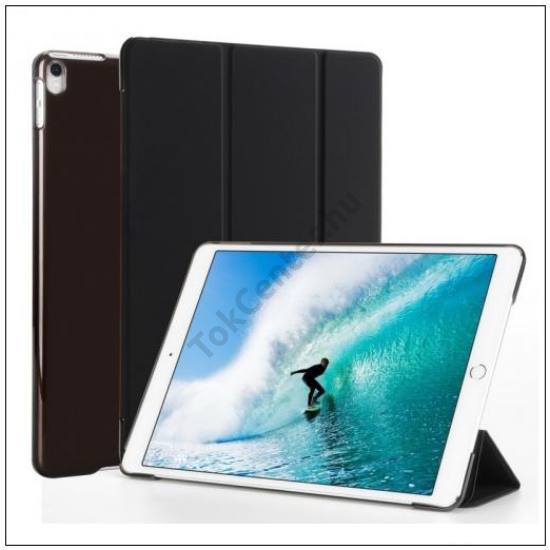 Apple IPAD Air 2019 (Air 3) /Apple IPAD Pro 10.5 (2017) Tok álló, bőr hatású (aktív flip, oldalra nyíló, TRIFOLD asztali tartó funkció) FEKETE