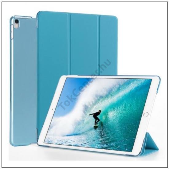Apple IPAD Air 2019 (Air 3) /Apple IPAD Pro 10.5 (2017) Tok álló, bőr hatású (aktív flip, oldalra nyíló, TRIFOLD asztali tartó funkció) KÉK