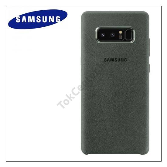 SAMSUNG Galaxy Note 8 Műanyag telefonvédő (Alcantara textilbevonat) SÖTÉTSZÜRKE	