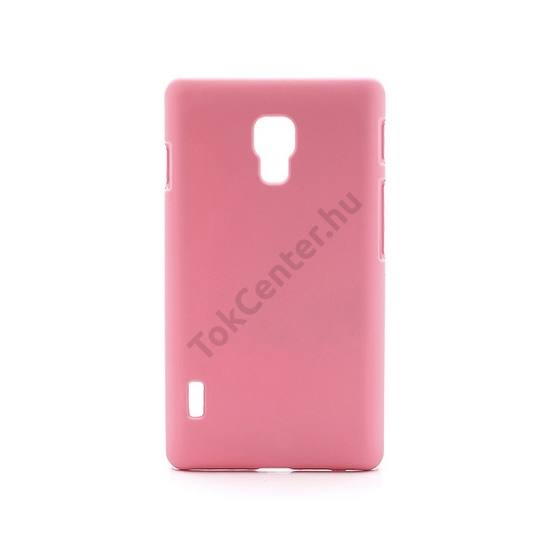 LG Optimus L7 II. dual (P715) Műanyag telefonvédő gumírozott RÓZSASZÍN