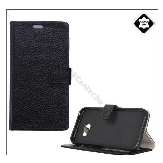 SAMSUNG Galaxy Note 8 Tok álló, valódi bőr (FLIP, mágneses, oldalra nyíló, asztali tartó funkció) FEKETE	