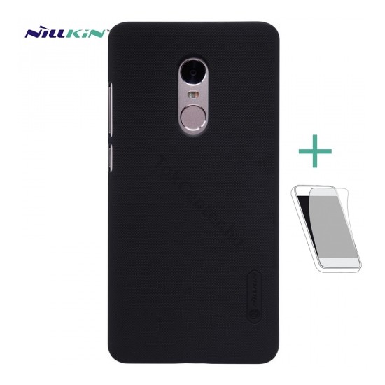 Xiaomi Redmi Note 4 NILLKIN SUPER FROSTED műanyag telefonvédő (gumírozott, képernyővédő fólia, tisztítókendő) FEKETE 
