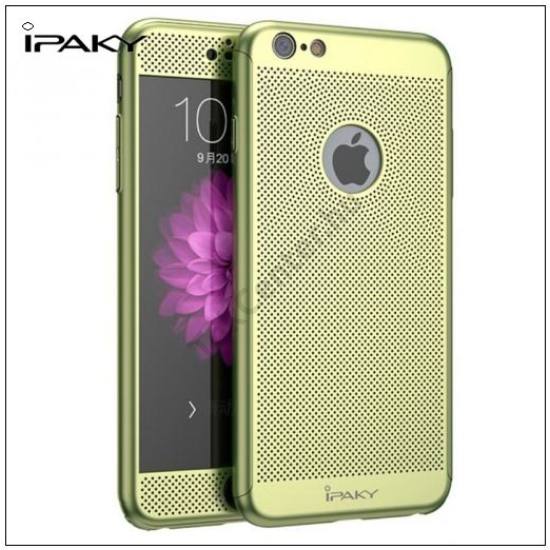 APPLE IPhone 7 4.7`` / iPhone 8 IPAKY műanyag telefonvédő (előlap védelem, lyukacsos minta, edzett üveg fólia, logo kivágás) ZÖLD	
