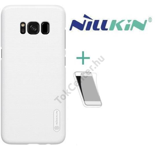 HUAWEI P9 lite mini NILLKIN SUPER FROSTED műanyag telefonvédő (gumírozott, érdes felület, képernyővédő fólia, tisztítókendő) FEHÉR	