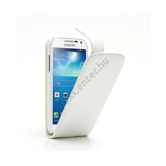 Samsung Galaxy S IV. mini (GT-I9190) Tok álló, bőr (FLIP, mágneses) FEHÉR