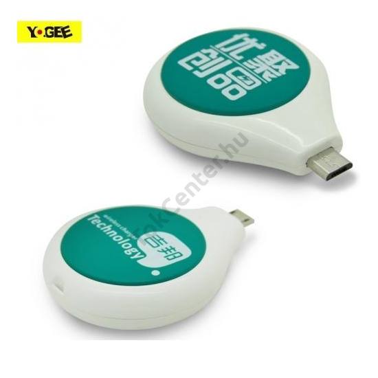 Töltő adapter vezeték nélküli töltéshez (alsó microUSB töltőcsatlakozóhoz, fogadóegység, QI Wireless) FEHÉR/ZÖLD	