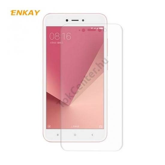 XIAOMI Redmi Note 5A ENKAY képernyővédő fólia törlőkendővel (1 db-os, full screen, íves részre, öntapadós, 0.1mm vékony, PET) ÁTTETSZŐ	