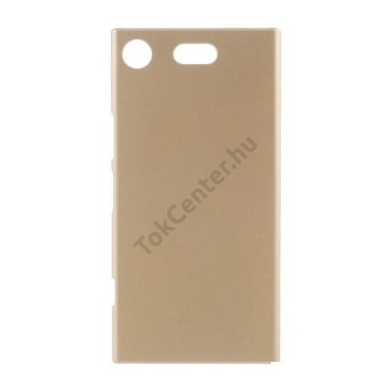 SONY Xperia XZ1 Compact Műanyag telefonvédő (gumírozott) ARANY	