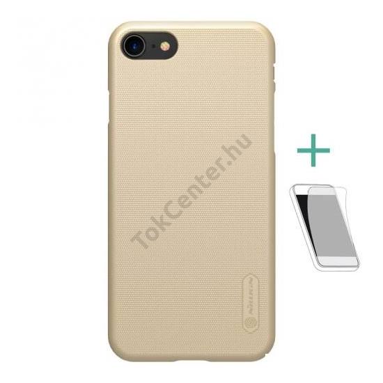 Apple iPhone 7 4.7 / Apple iPhone 8 4.7 / Apple iPhone SE (2020) NILLKIN SUPER FROSTED műanyag telefonvédő (gumírozott, érdes felület + képernyővédő fólia) ARANY