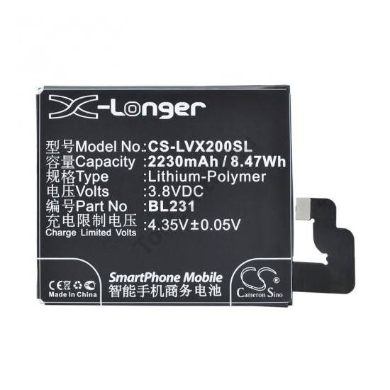 Akku 2230 mAh LI-Polymer (belső akku, beépítése szakértelmet igényel! BL231 kompatibilis)	