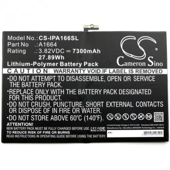 Akku 7300 mAh LI-Polymer (belső akku, beépítése szakértelmet igényel! A1664 kompatibilis)	