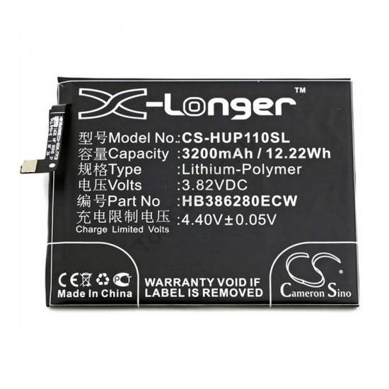 HUAWEI Honor 9 Akku 3200 mAh LI-Polymer (belső akku, beépítése szakértelmet igényel!, HB386280ECW kompatibilis)	