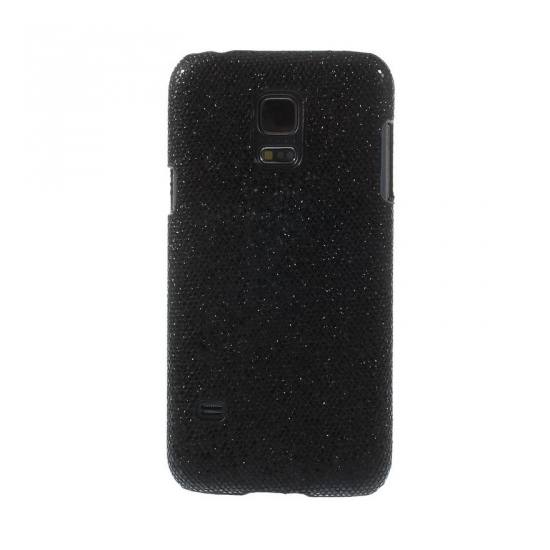 Samsung Galaxy S V. mini (SM-G800) Műanyag telefonvédő (csillogó, flitteres) FEKETE