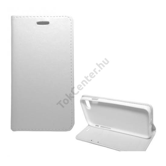 Apple iPhone 7 4.7 / Apple iPhone 8 4.7 / Apple iPhone SE (2020) Tok álló, bőr hatású (FLIP, oldalra nyíló, asztali tartó funkció) FEHÉR