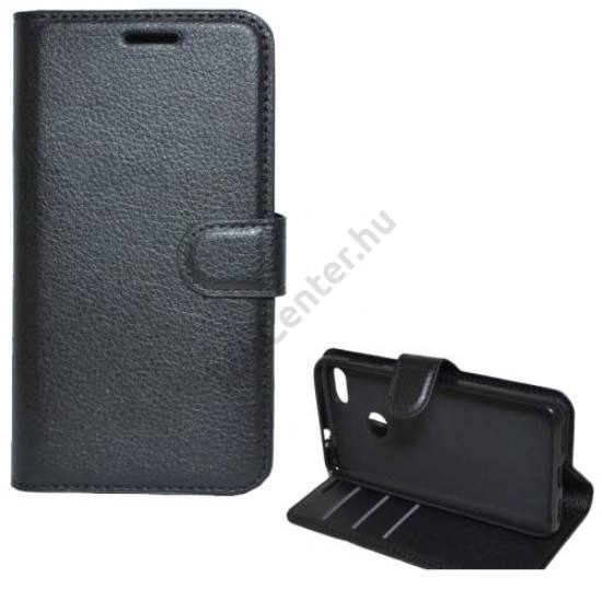 HUAWEI P9 lite mini Tok álló, bőr (FLIP, oldalra nyíló, asztali tartó funkció) FEKETE	