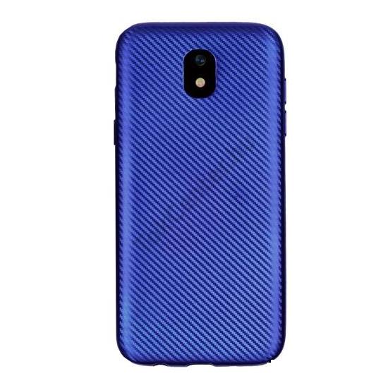 SAMSUNG Galaxy J3 (2017) (SM-J330) EU Telefonvédő gumi / szilikon (karbon minta) KÉK	