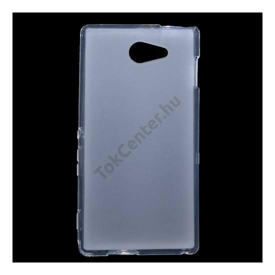 Sony Xperia M2 Aqua (D2403) Telefonvédő gumi / szilikon (fényes keret) ÁTLÁTSZÓ