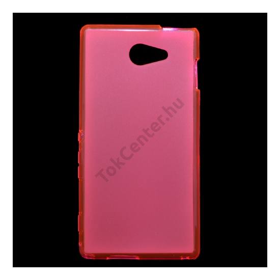 Sony Xperia M2 Aqua (D2403) Telefonvédő gumi / szilikon (fényes keret) RÓZSASZÍN