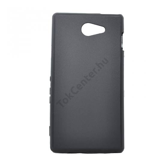 Sony Xperia M2 Aqua (D2403) Telefonvédő gumi / szilikon (fényes keret) FEKETE