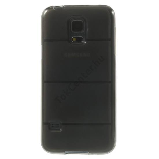 Samsung Galaxy S V. mini (SM-G800) Telefonvédő gumi / szilikon (rácsminta) FÜSTSZÍNŰ