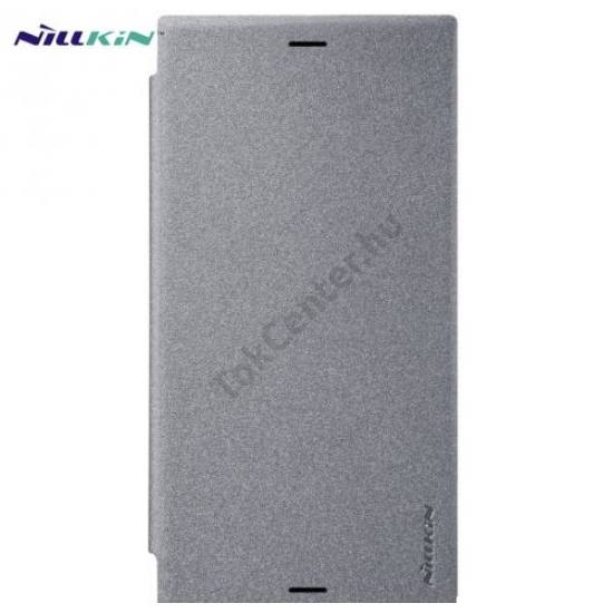 SONY Xperia XZ1 NILLKIN SPARKLE műanyag telefonvédő (bőr flip, oldalra nyíló) FEKETE	