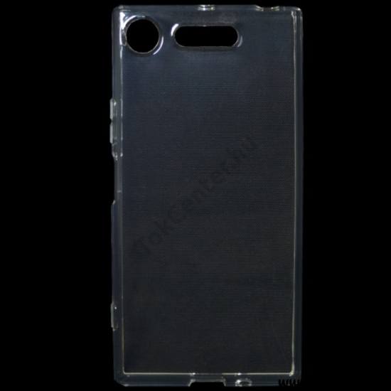 SONY Xperia XZ1 Telefonvédő gumi / szilikon (fényes keret) ÁTLÁTSZÓ	