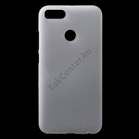 XIAOMI MI A1 Telefonvédő gumi / szilikon (matt, fényes keret) FEHÉR	