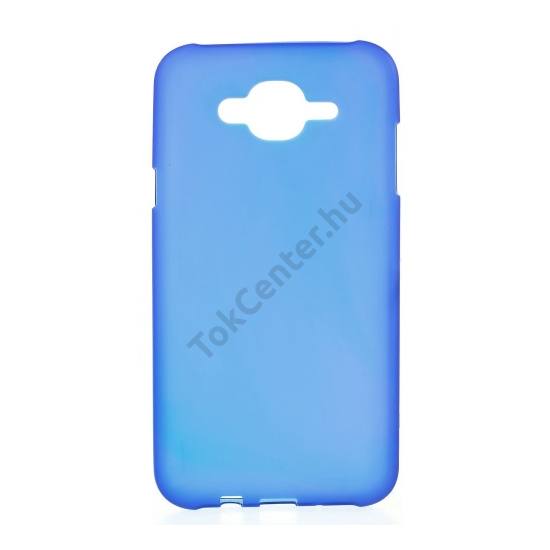Samsung Galaxy J7 (SM-J700) Telefonvédő gumi / szilikon (fényes keret) KÉK