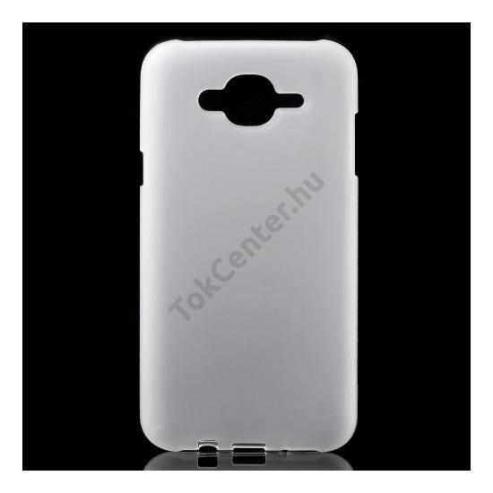 Samsung Galaxy J7 (SM-J700) Telefonvédő gumi / szilikon (fényes keret) FEHÉR