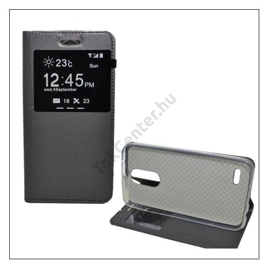 NOKIA 3 Tok álló, bőr (FLIP, mágneses, oldalra nyíló, asztali tartó funkció, View Window) FEKETE	