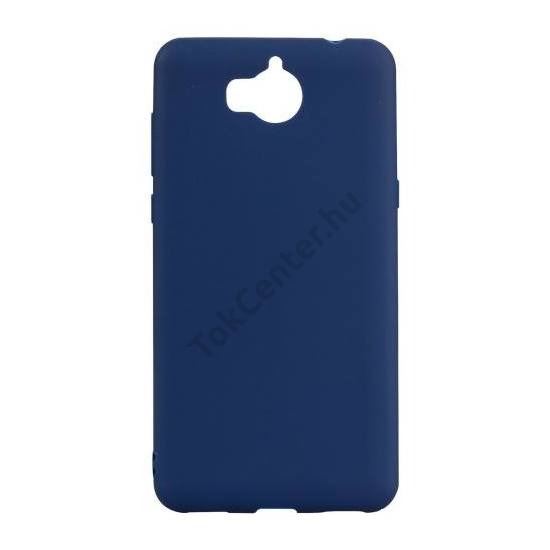 HUAWEI Y5 (2017) Telefonvédő gumi / szilikon (matt, fényes keret) SÖTÉTKÉK	