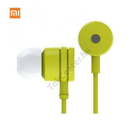 Fülhallgató SZTEREO (3.5mm jack, mikrofon, felvevő gomb, hangerőszabályzó) ZÖLD