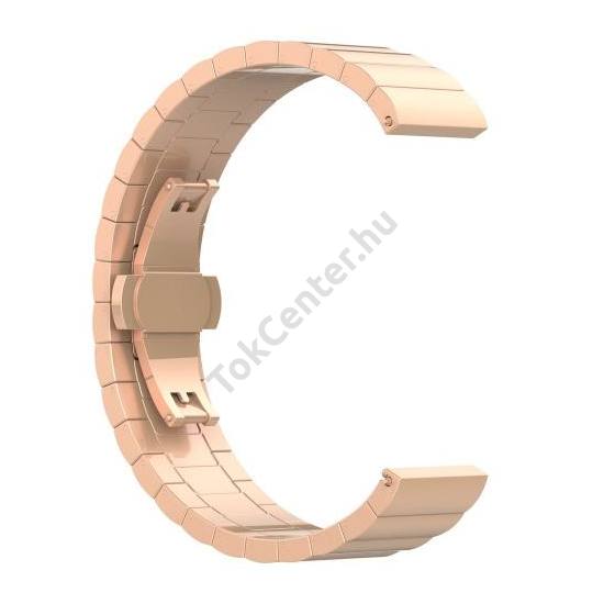 Pótszíj (rozsdamentes acél, állítható, speciális pillangó csat) ROZÉARANY Samsung Gear S3 Frontier / S3 Classic	