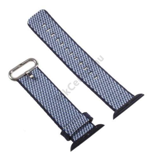 Pótszíj (textil) SÖTÉTKÉK Apple Watch Series 1/2/3 38mm	