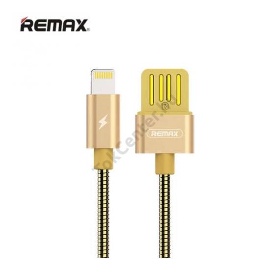 REMAX Serpent adatátvitel adatkábel és töltő (Type-C, 100 cm, gyorstöltés támogatás, fémhatás) ARANY