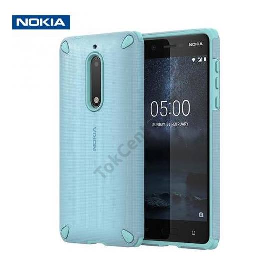 NOKIA 5 Műanyag telefonvédő (gumi / szilikon belső, közepesen ütésálló) MENTAZÖLD	