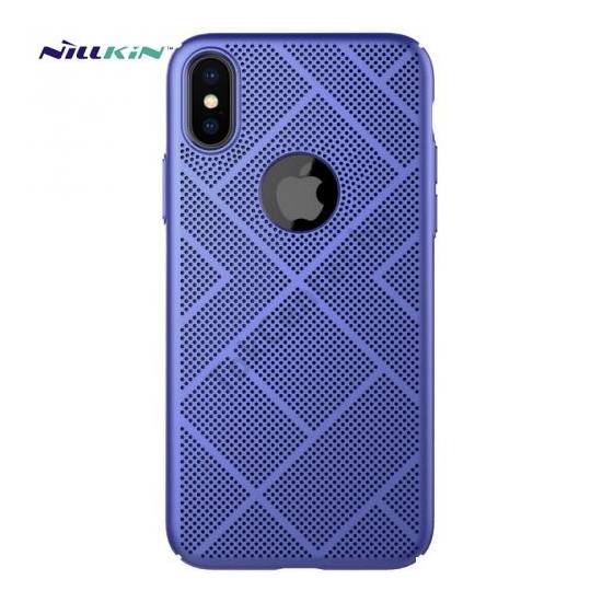 Apple iPhone X 5.8 / Apple iPhone XS 5.8 NILLKIN AIR műanyag telefonvédő (gumírozott, lyukacsos, logo kivágás) KÉK