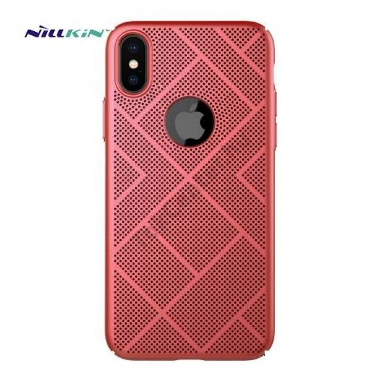 Apple iPhone X 5.8 / Apple iPhone XS 5.8 NILLKIN AIR műanyag telefonvédő (gumírozott, lyukacsos, logo kivágás) PIROS