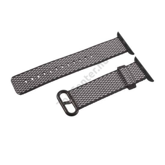 Pótszíj (textil) FEKETE Apple Watch Series 1/2/3 42mm	