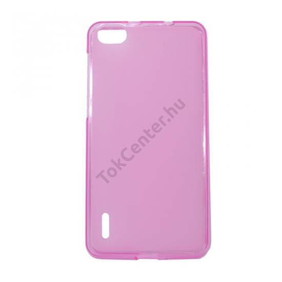 Huawei Honor 6 Telefonvédő gumi / szilikon (fényes keret) RÓZSASZÍN
