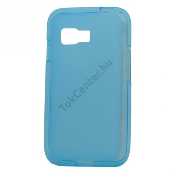 Samsung Galaxy Young 2 (SM-G130) Telefonvédő gumi / szilikon (fényes keret) ÁTLÁTSZÓ KÉK