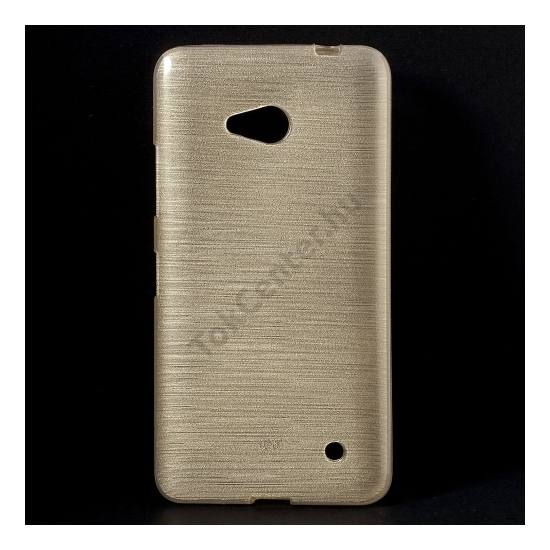 Microsoft Lumia 640 Telefonvédő gumi / szilikon (szálcsiszolt mintázat) ARANY