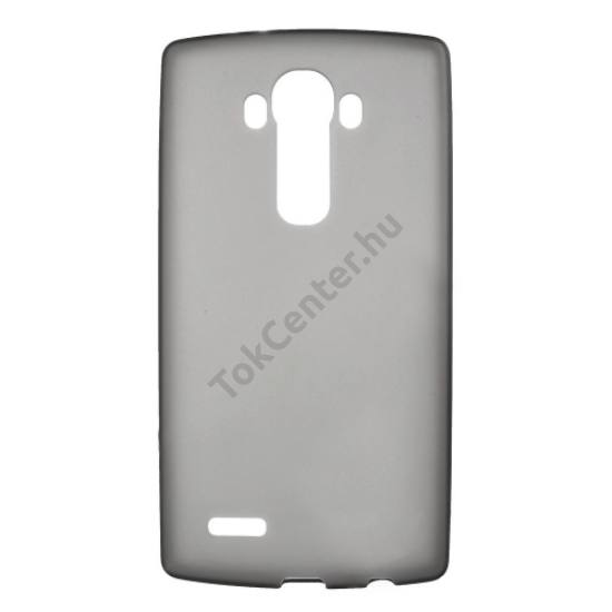LG G4 (H815) Telefonvédő gumi / szilikon (fényes keret) FÜSTSZÍNŰ