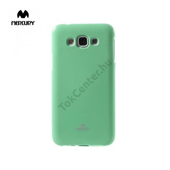 Samsung Galaxy E7 (SM-E700) MERCURY Goospery telefonvédő gumi / szilikon (csillámporos) CYAN