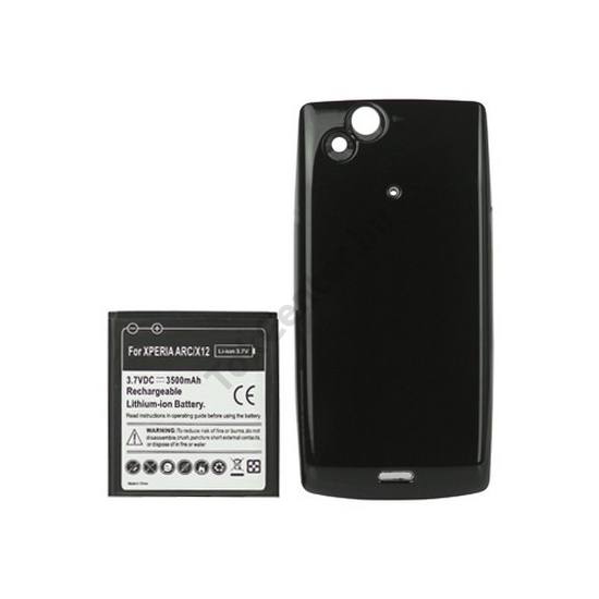 Ericsson XPERIA Arc (LT15i) Akku 3500 mAh LI-ION + akkufedél FEKETE