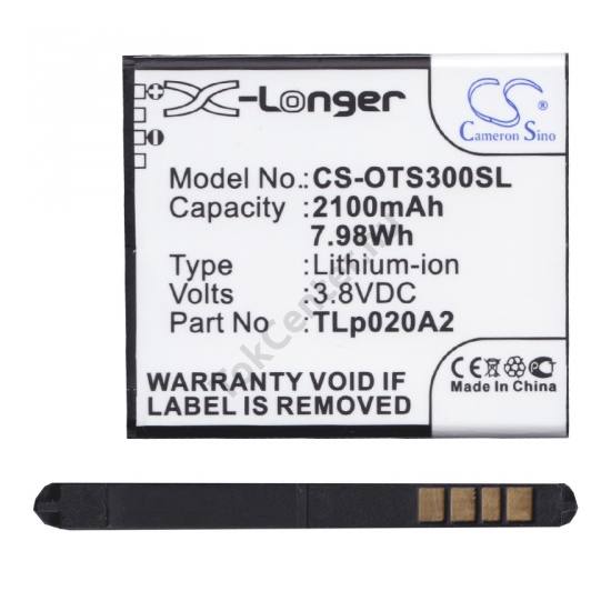 Alcatel Pop S3 (OT-5050Y) Akku 2100 mAh LI-ION (CAC2000003C3/TLP020A2 kompatibilis)