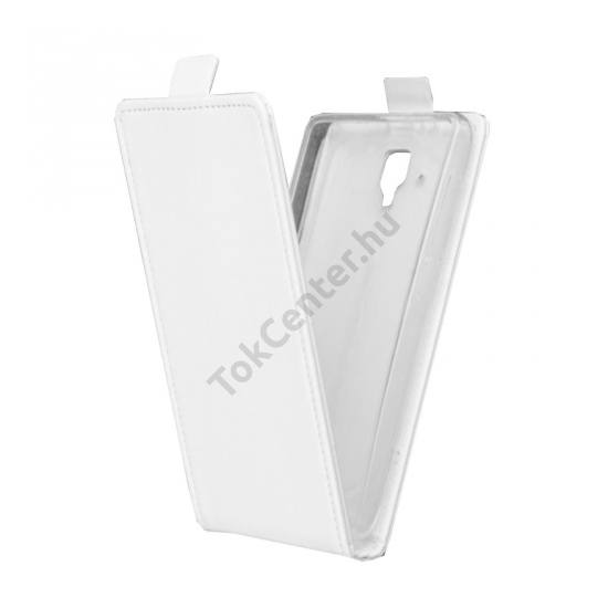 Lenovo A536 Tok álló, bőr (FLIP, mágneses) FEHÉR