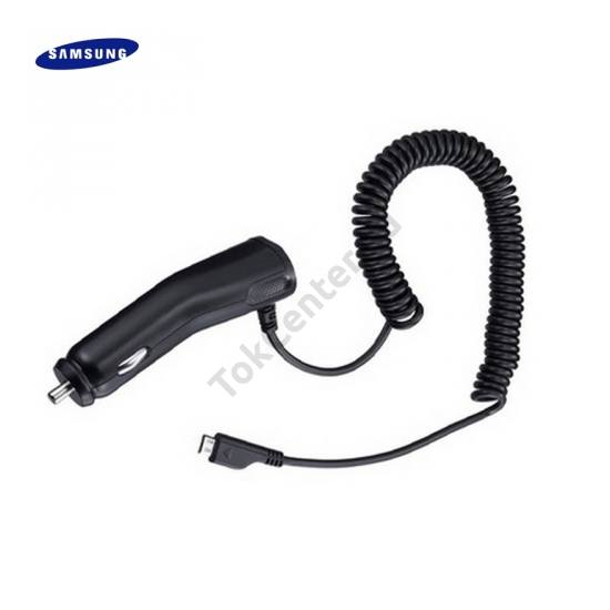 Szivargyújtó töltő/autós töltő (microUSB, 5V / 700mA) FEKETE